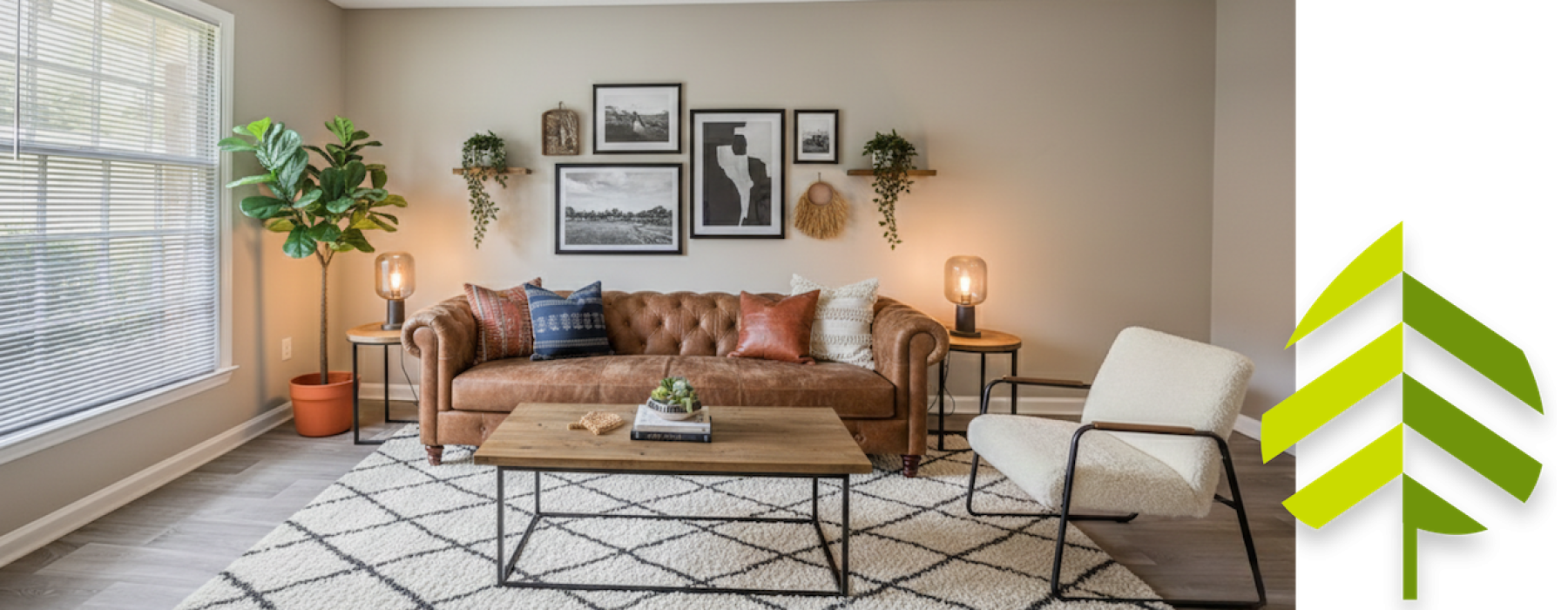 Retreat at Kannapolis Apartments – Spacious Living Room with Modern Finishes